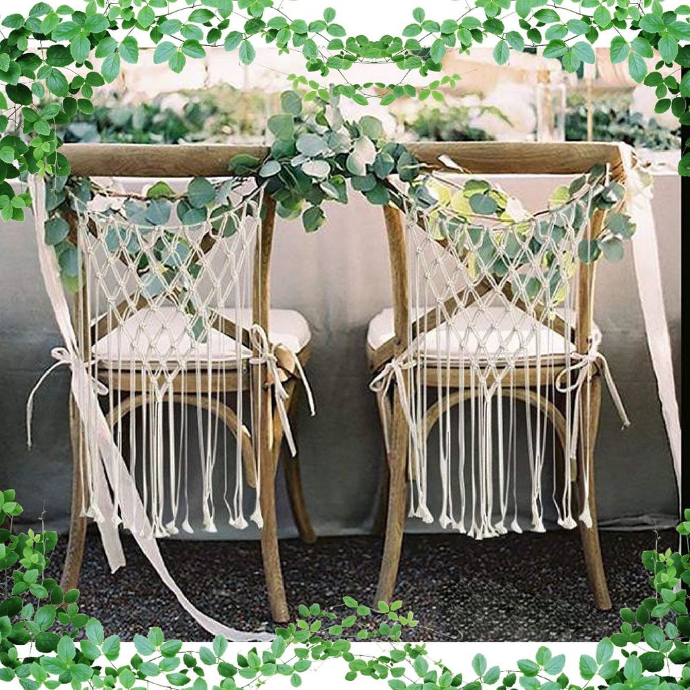Macrame Chair Backs, Wedding Chair Back (2 QTY)